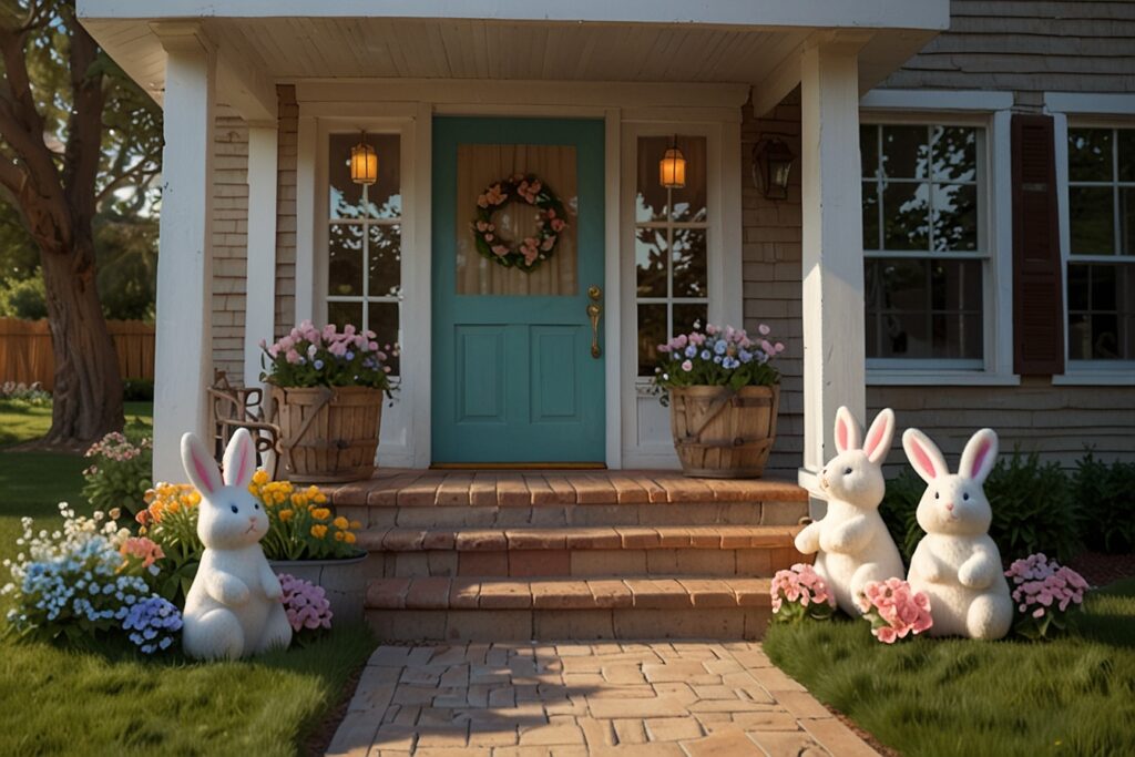 Bunny Hop Pathway with Easter Decor