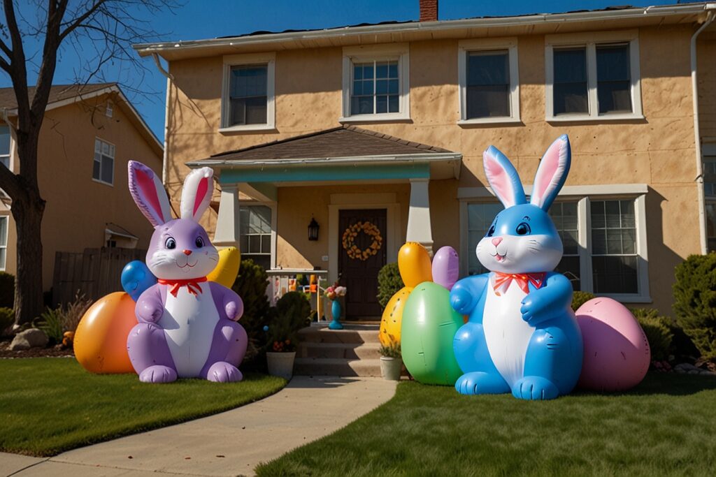 Inflatable Easter Bunnies And Characters for outdoor decor