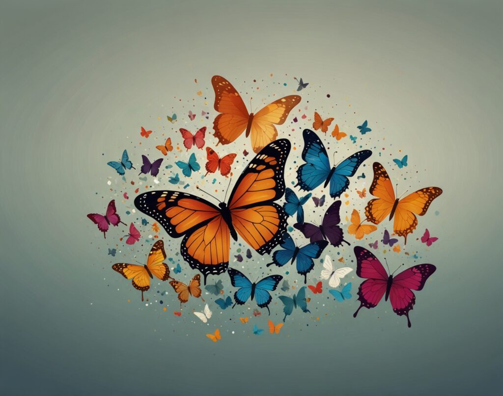 Butterflies wall decor